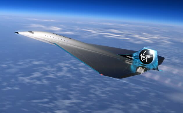 Virgin Galactic supersonic airplane