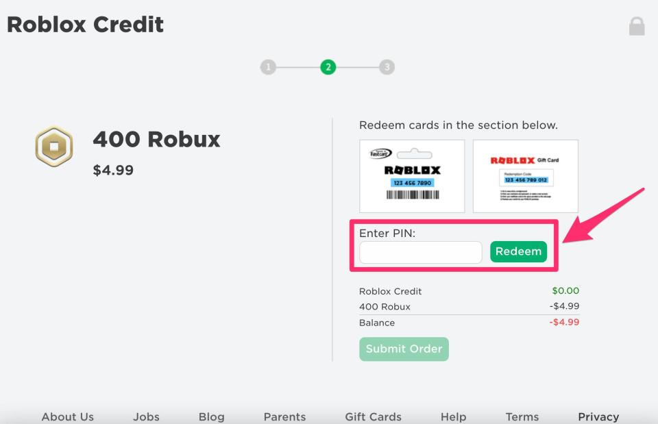How to redeem Roblox gift card 3