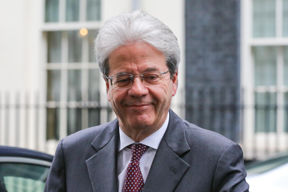 Paolo Gentiloni the former Italian Prime Minister is seen in Downing Street, London, UK. (Photo by Dinendra Haria / SOPA Images/Sipa USA)