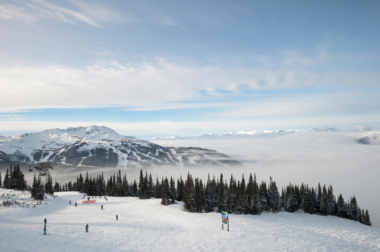 An aerial view of Whistler in Canada. 