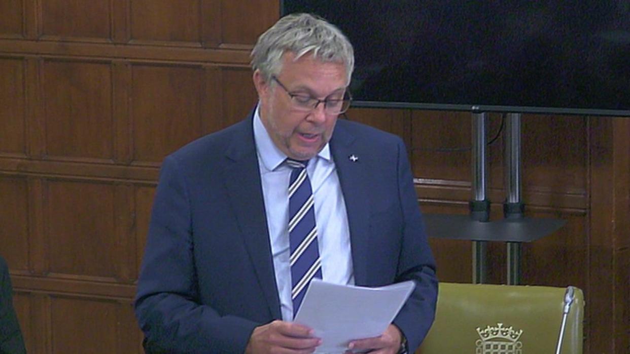 Steve Double in parliament 