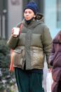 <p>Maggie Gyllenhaal stays toasty under her warm layers (and with a hot drink) on Thursday in N.Y.C.</p>