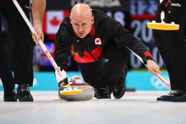Canada's Kevin Koe competes at the 2018 Pyeongchang Games. Koe is one of four men's skips already guaranteed a spot in November's Canadian Olympic trials. (Dean Mouhtaropoulos/Getty Images - image credit)