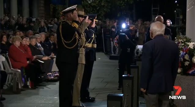 Anzac Day services. Picture: 7 News