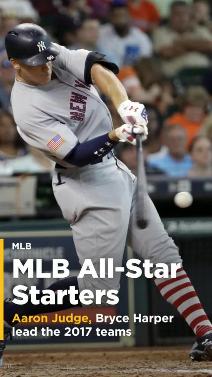 Aaron Judge, Bryce Harper lead the 2017 MLB All-Star starters