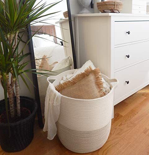 1) GooBloo Extra Large Woven Storage Baskets