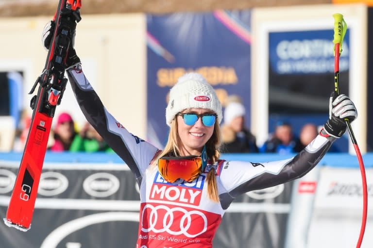 American Mikaela Shiffrin claimed her 54th World Cup win in Cortina d'Ampezzo