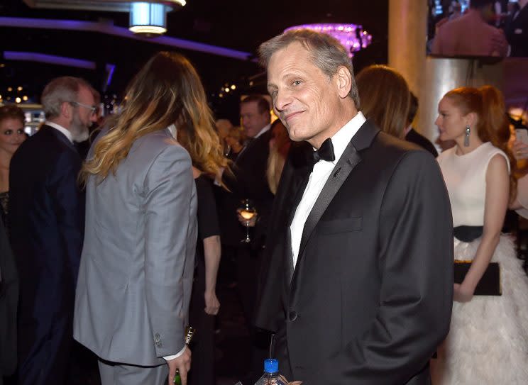 Viggo Mortensen takes in the action. (Photo: Getty Images) 