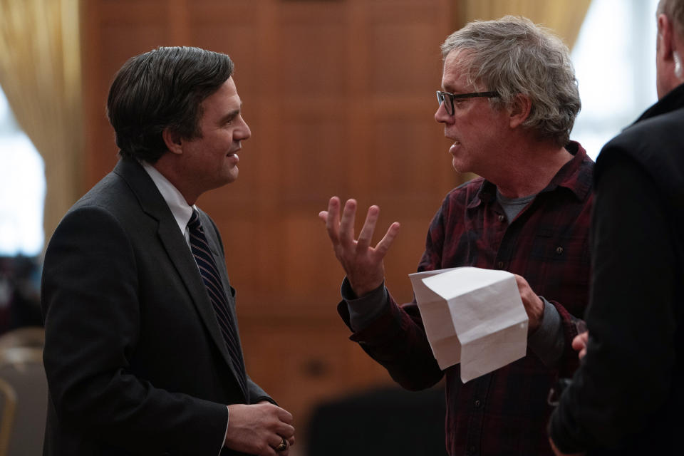 Todd Haynes directs Mark Ruffalo in a scene from "Dark Waters." (Photo: Focus Features)
