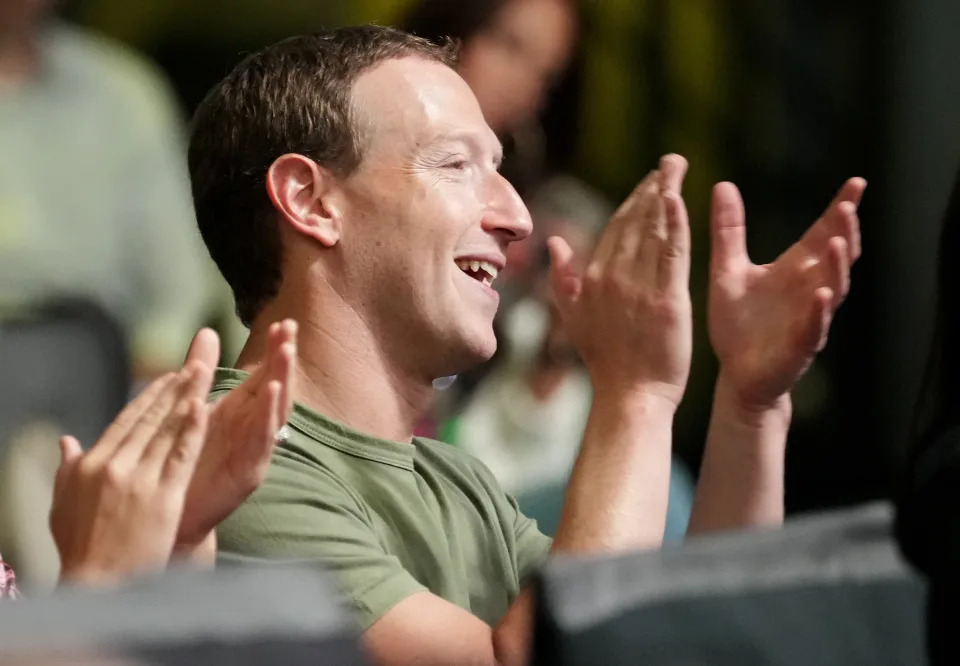 LAS VEGAS, NEVADA - OCTOBER 01: Mark Zuckerberg, founder and CEO of Facebook/Meta, is seen in attendance during the UFC Fight Night event at UFC APEX on October 01, 2022 in Las Vegas, Nevada. (Photo by Jeff Bottari/Zuffa LLC)