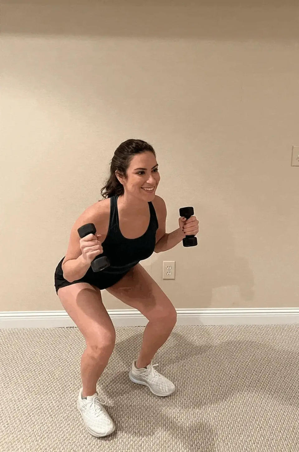 dumbbell exercises Squat with punches