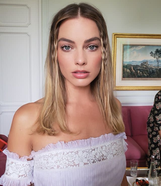 17) Margot Robbie's Subtle Braids