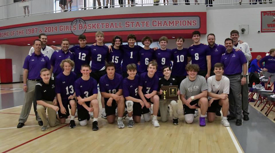 The Elder Panthers are the Division I region one south volleyball champions at the OHSBVA South Region championships, May 28, 2022.