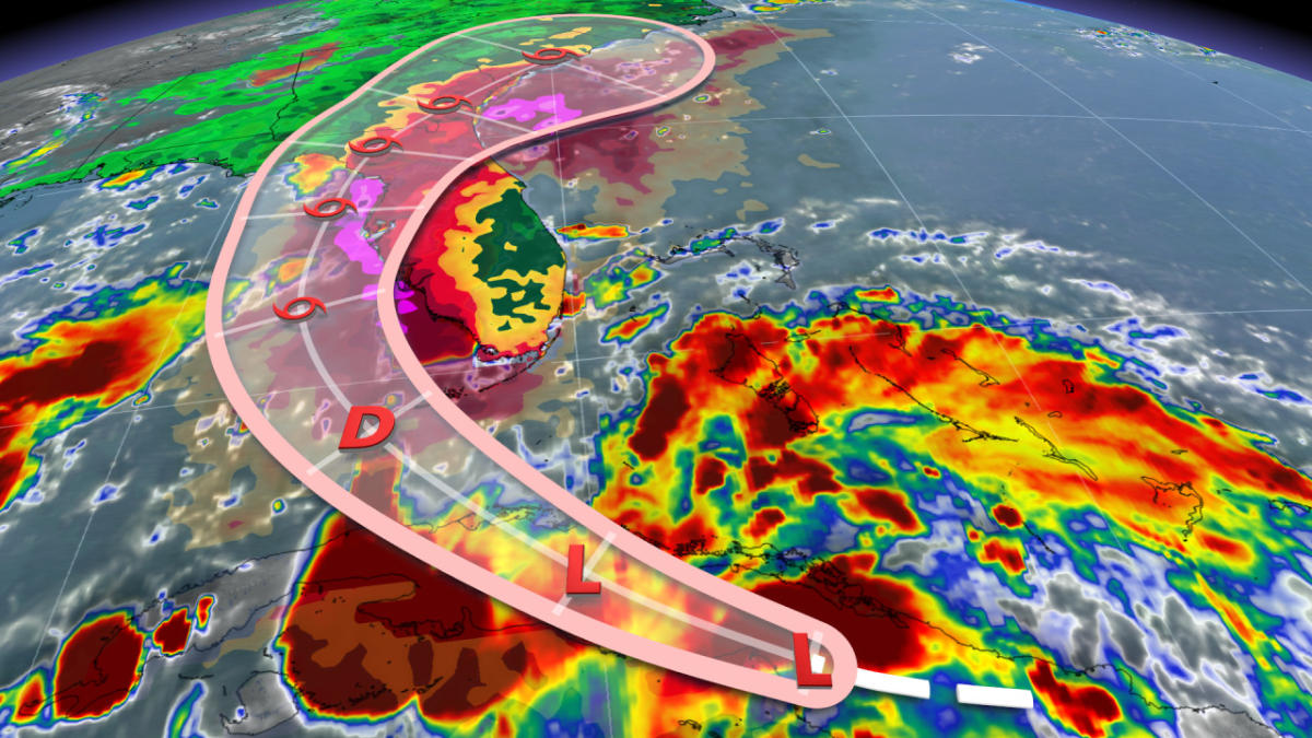 Tropical storm warnings issued as growing system nears Florida