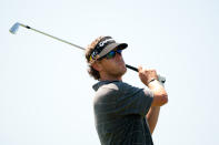 IRVING, TX - MAY 17: Todd Demsey plays a tee shot at the second hole during the first round of the HP Byron Nelson Championship at TPC Four Seasons Resort on May 17, 2012 in Irving, Texas. (Photo by Darren Carroll/Getty Images)