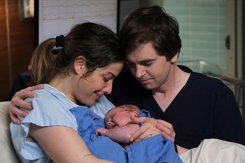 a man and paige spara, freddie highmore, the good doctor season 6 finale