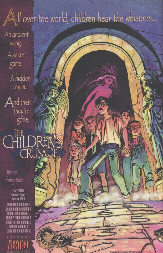 The cover for the Children's crusade collection shows Tim Hunter, Charles, Edwin, and Dorothy Paine