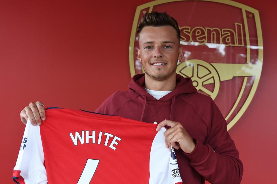 Ben White has signed a five-year deal as Arsenal’s third signing of the summer window (Arsenal FC via Getty Images)