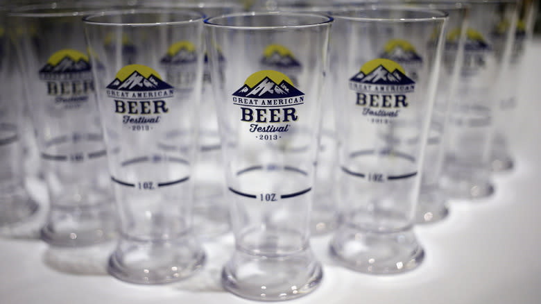 Festival beer tasting glasses