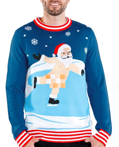 MEN'S CENSORED SKATER UGLY CHRISTMAS SWEATER, where to buy ugly christmas sweaters