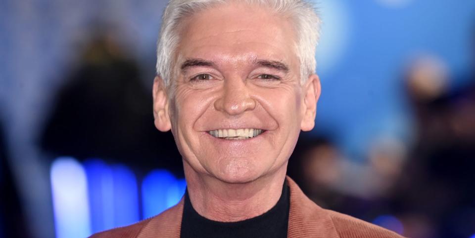 tv host philip schofield in a cord jacket on the red carpet