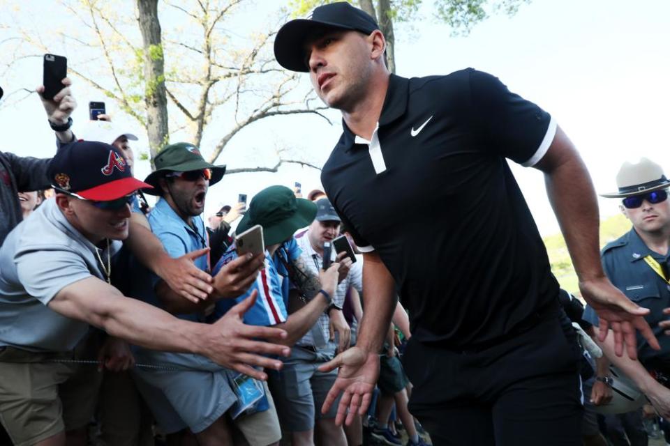 Brooks Koepka was given plenty of stick during the final round but managed to retain his title.