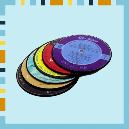 Upcycled Record Coasters