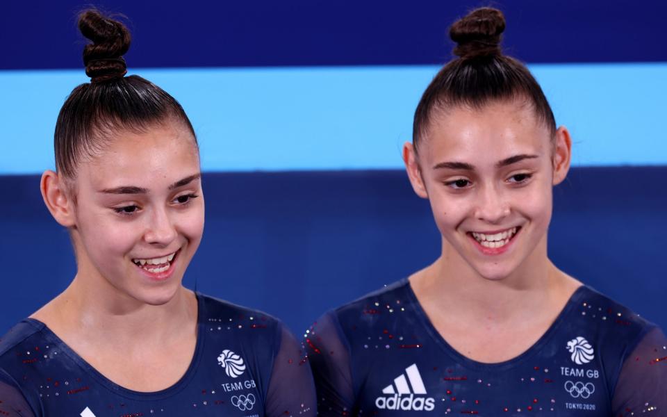 Jessica and Jennifer Gadirova are going for medals in the floor final   - REUTERS