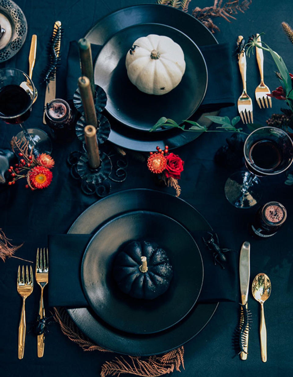 Une déco de table Halloween gothique