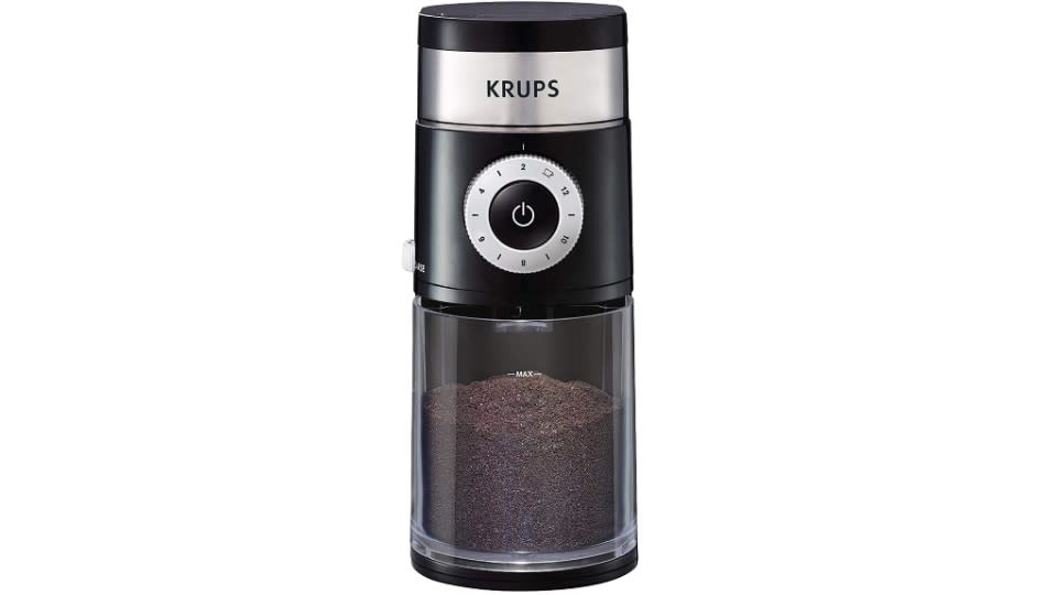 KRUPS Precision Grinder Flat Burr Coffee. (Image via Amazon)