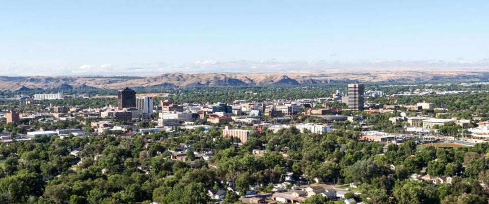 The skyline of Billings, Montana.