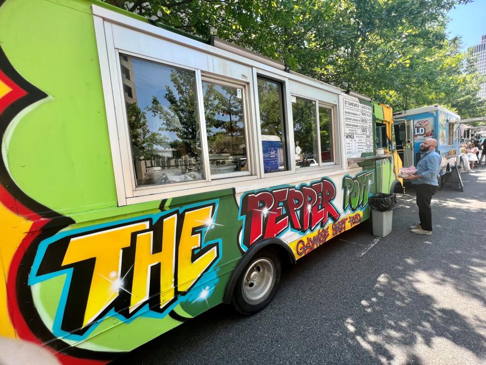 The Pepper Pott food truck July 27, 2023, at the weekly Street Eats food truck park pop up in downtown Nashville