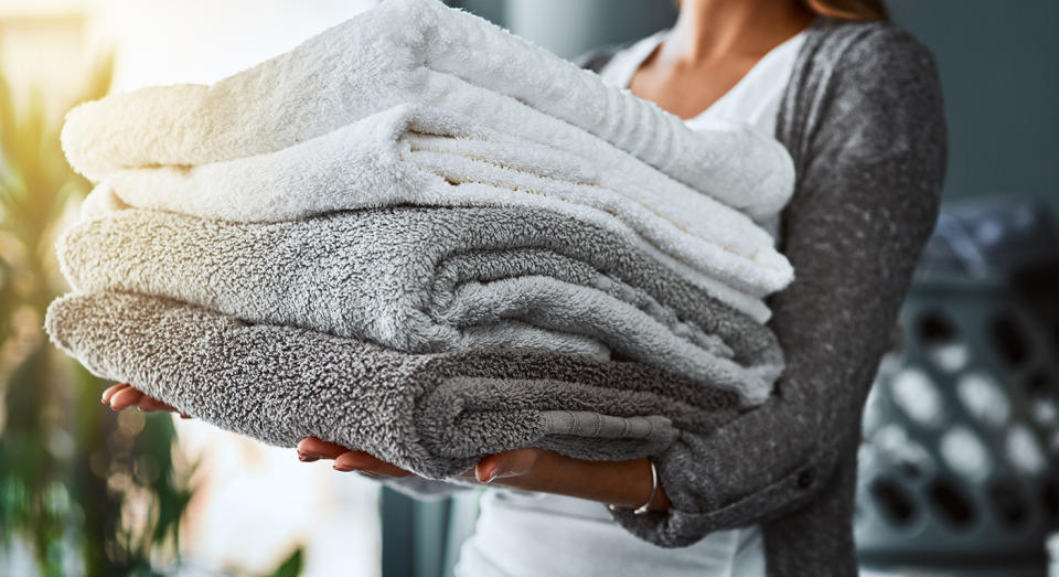 Give your laundry cupboard an update with John Lewis' popular cotton bath towels.  (Getty Images)