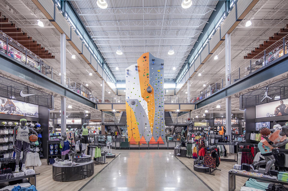 The rock-climbing wall featured inside the Dick’s House of Sport location in Knoxville, Tenn. - Credit: DICK'S Sporting Goods, Inc.