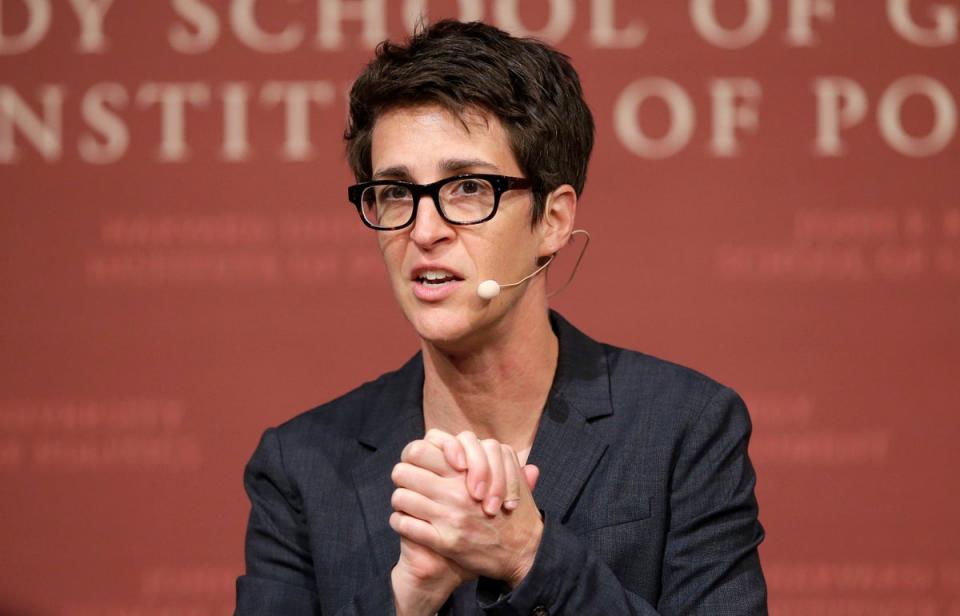 Rachel Maddow says she tried to learn from her rival’s ‘pitching technique’ (Associated Press)