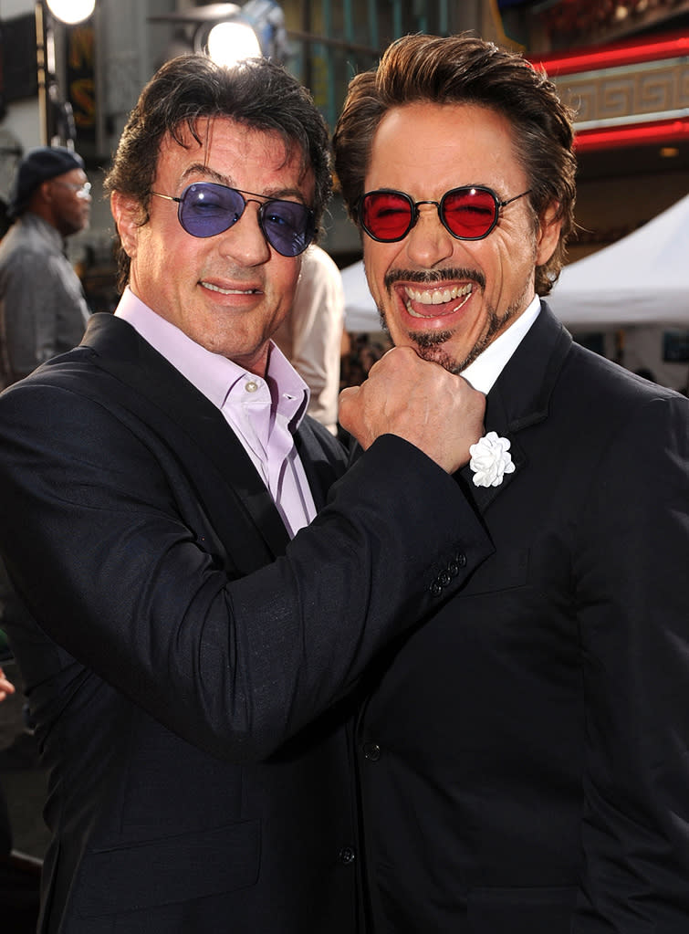 Iron Man 2 LA Premiere 2010 Sylvester Stallone Robert Downey Jr.