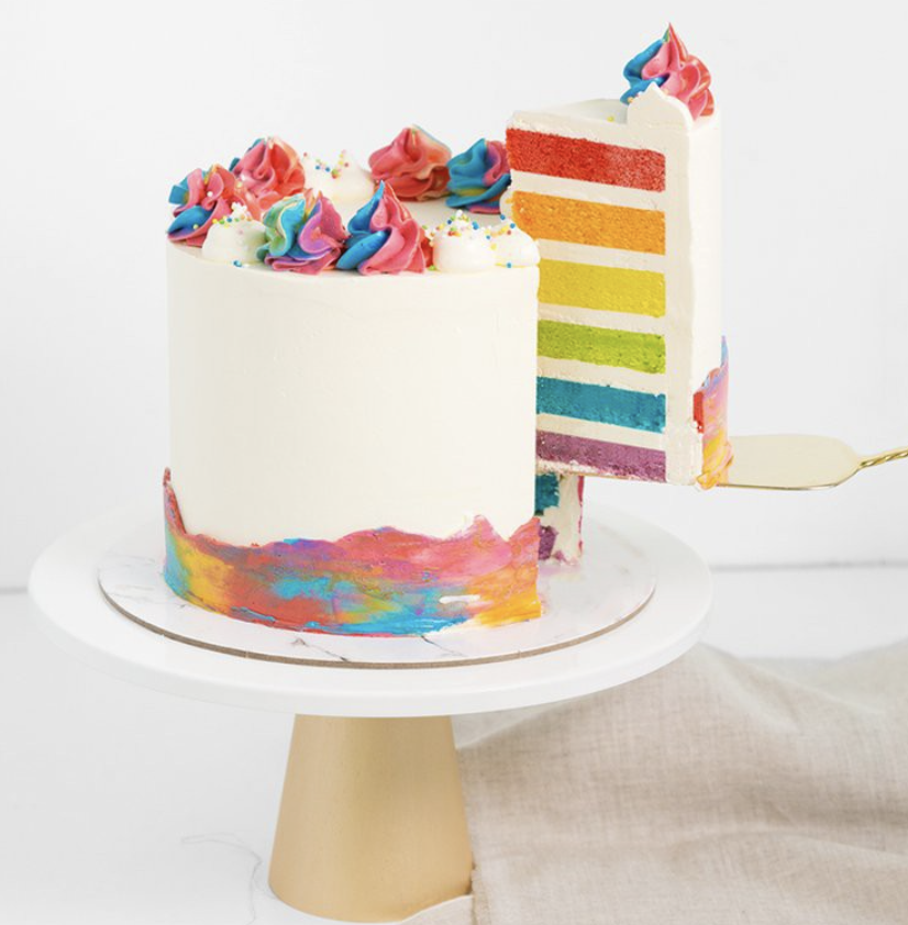 PHOTO: Shopee. Baker's Brew Rainbow Tower Cake