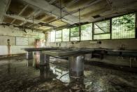 <p> Moldy exam tables sit empty - waiting for the next patient. </p>