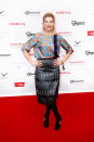 Comedian und Schauspielerin Anke Engelke glänzte auf der Medienboard Party in einem Muster-Dress. (Photo by Isa Foltin/Getty Images)