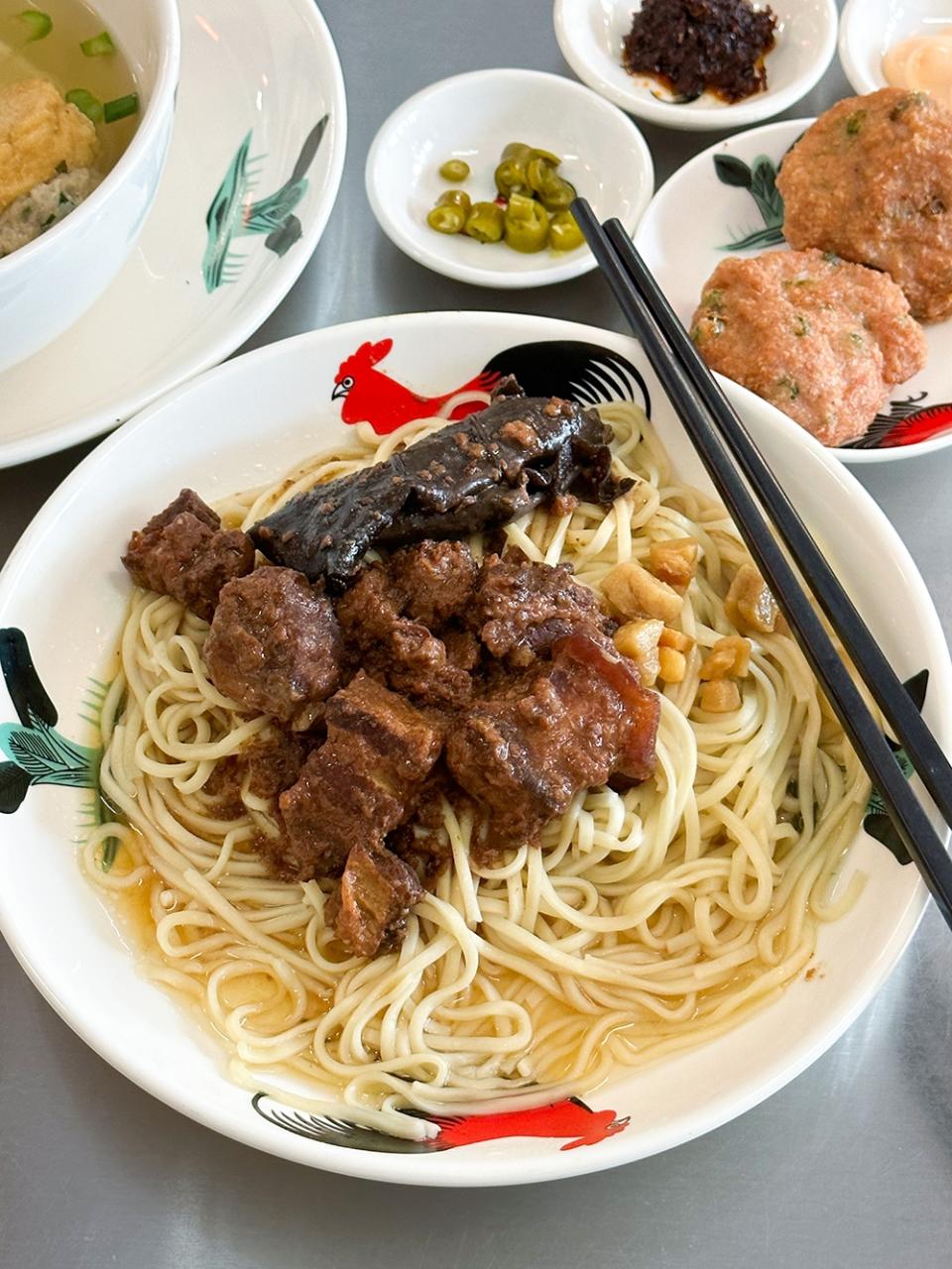 Braised Hakka Pork Belly Noodles will have you slurping up every strand coated with that umami sauce