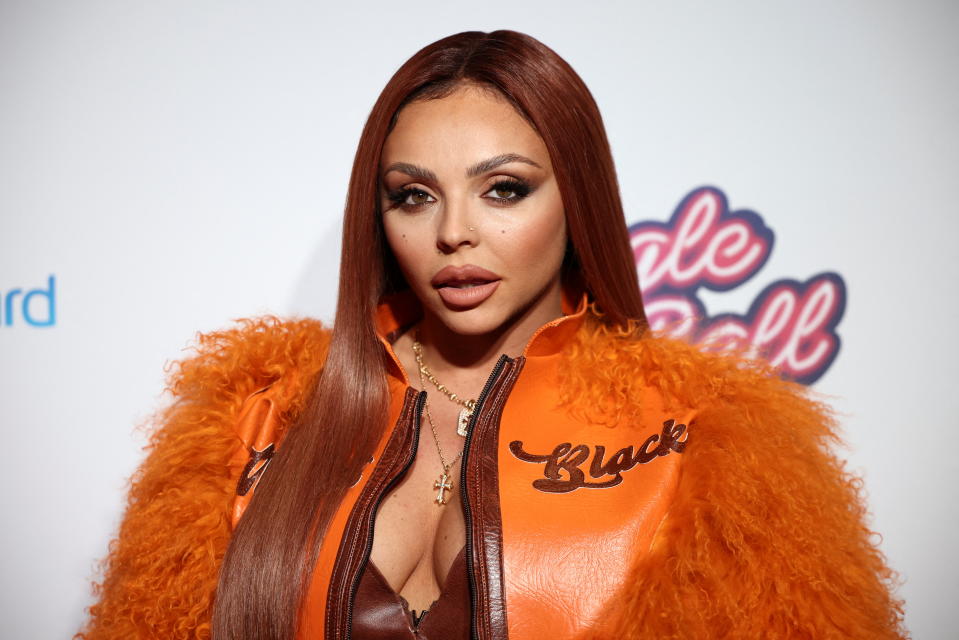 Singer Jesy Nelson arrives at the Capitol's Jingle Bell Ball on December 11, 2021 in London, Britain.  Reuters/Henry Nicholls