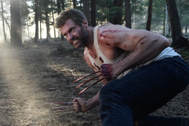 Hugh Jackman as Wolverine in "Logan," a role he will reprise in "Deadpool 3"<p>20th Century Studios</p>