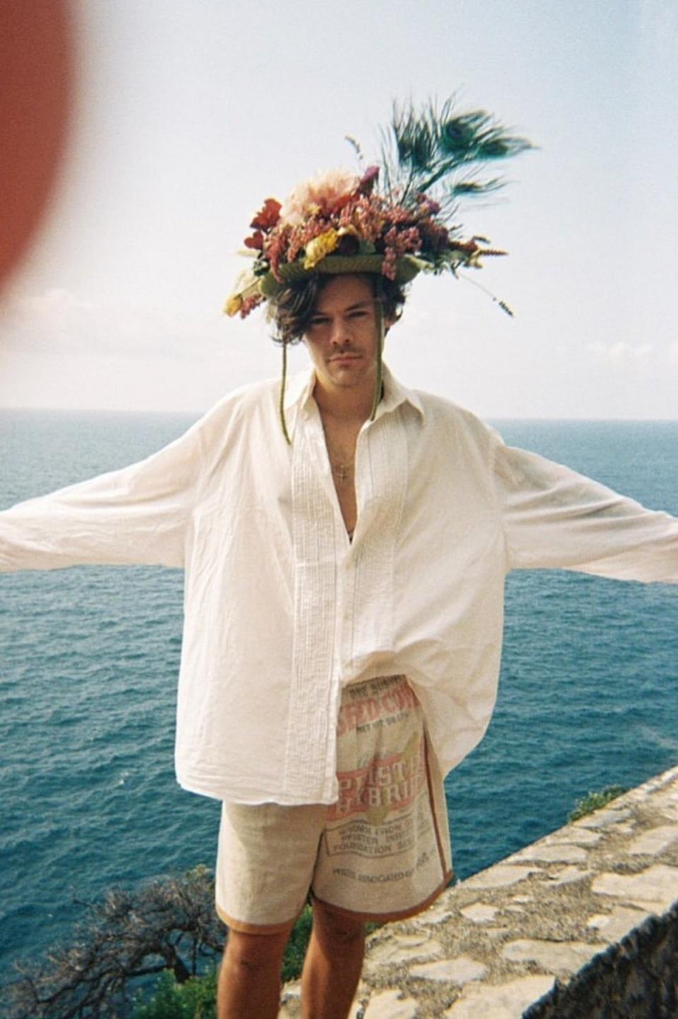 S.S.Daley dressed Styles in the 2020 Golden music video, styled by Harry Lambert (Instagram @harrylambert)