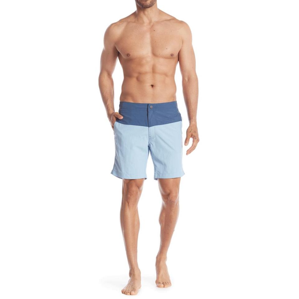 Onia Calder Colorblock Swim Trunks (Photo: Nordstrom Rack)