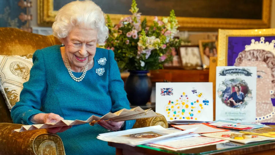 Queen Elizabeth at the State Opening of Parliament in May 2021