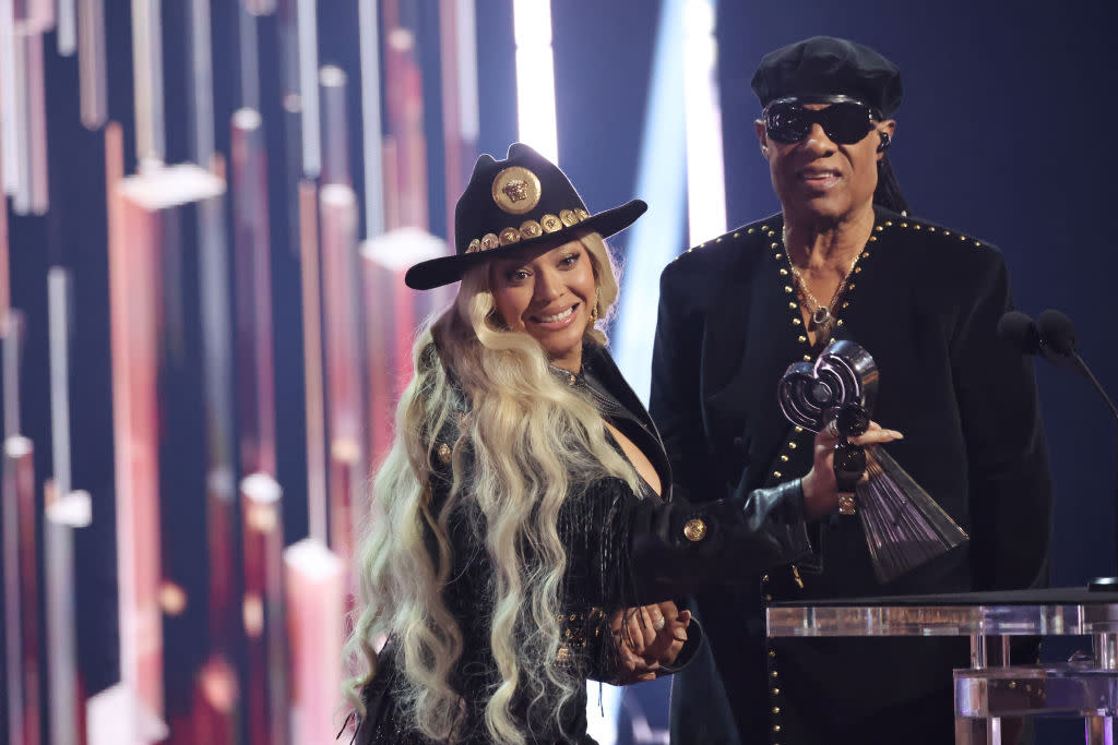 Beyoncé Honors Stevie Wonder For Harmonica Contribution To This ‘Cowboy Carter’ Track In Searing iHeartRadio Innovator Award Acceptance Speech | Photo: Amy Sussman/Getty Images