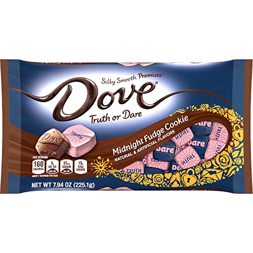 DOVE PROMISES Midnight Fudge Cookie Dark Chocolate Valentine Candy, 7.94 oz Bag (Amazon / Amazon)