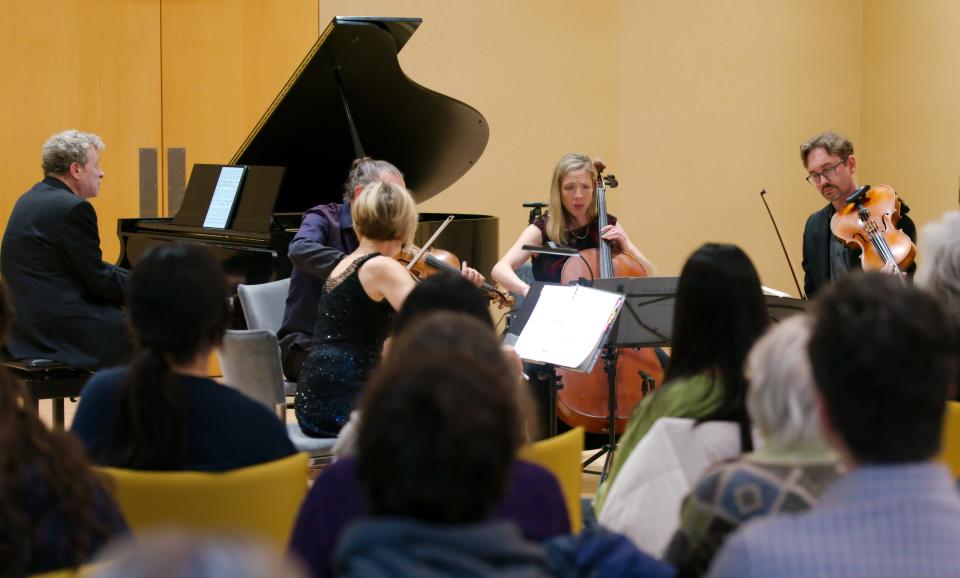 Worcester Chamber Music Society performs in Shapiro Hall, Joy of Music, April 23, 2023.