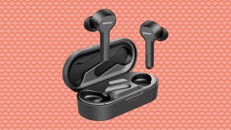 These wireless earbuds have four microphones for superior noise-canceling. (Photo: Amazon)