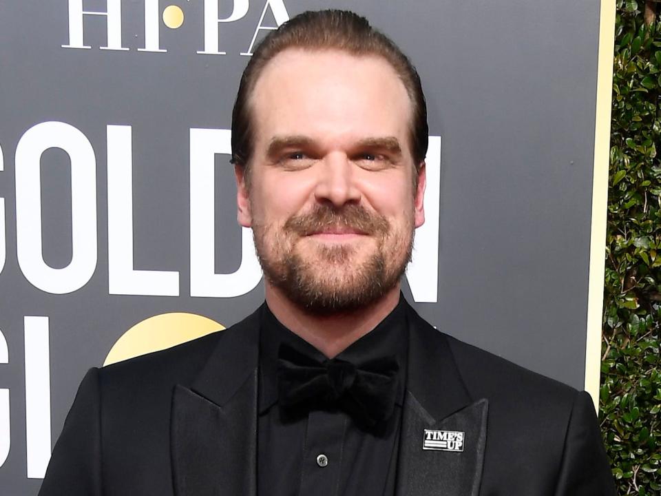 David Harbour Stranger Things Golden Globes 2018 red carpet